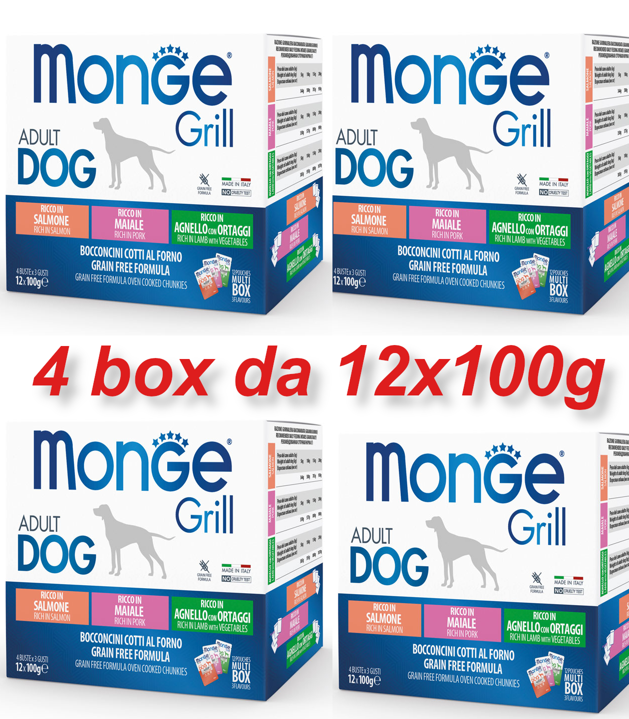 Monge Grill Adult Dog – Bundle Convenienza 48x100g