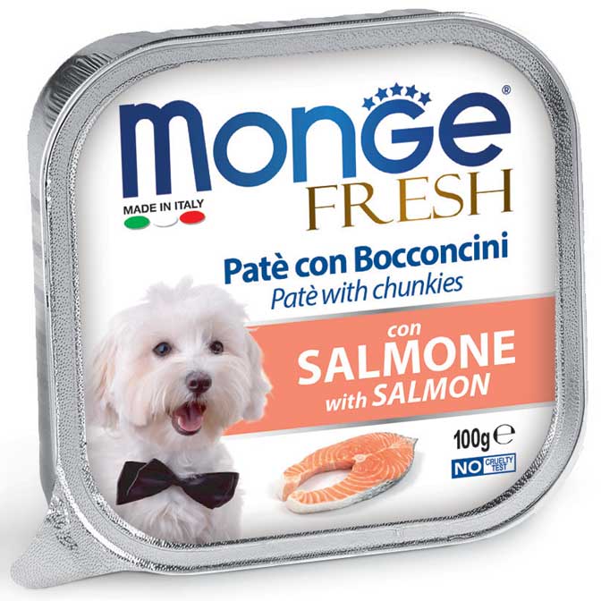 Monge Fresh Paté con Bocconcini Salmone – 16x100g