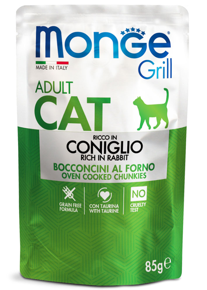 Monge Grill Cat Sterilised Ricco in Coniglio – Multipack 12x85g