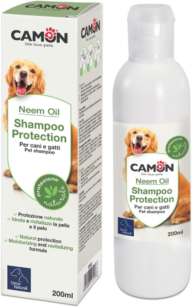 Camon Shampoo Antiparassitario Protezione Naturale – 200 ml per Cani e Gatti