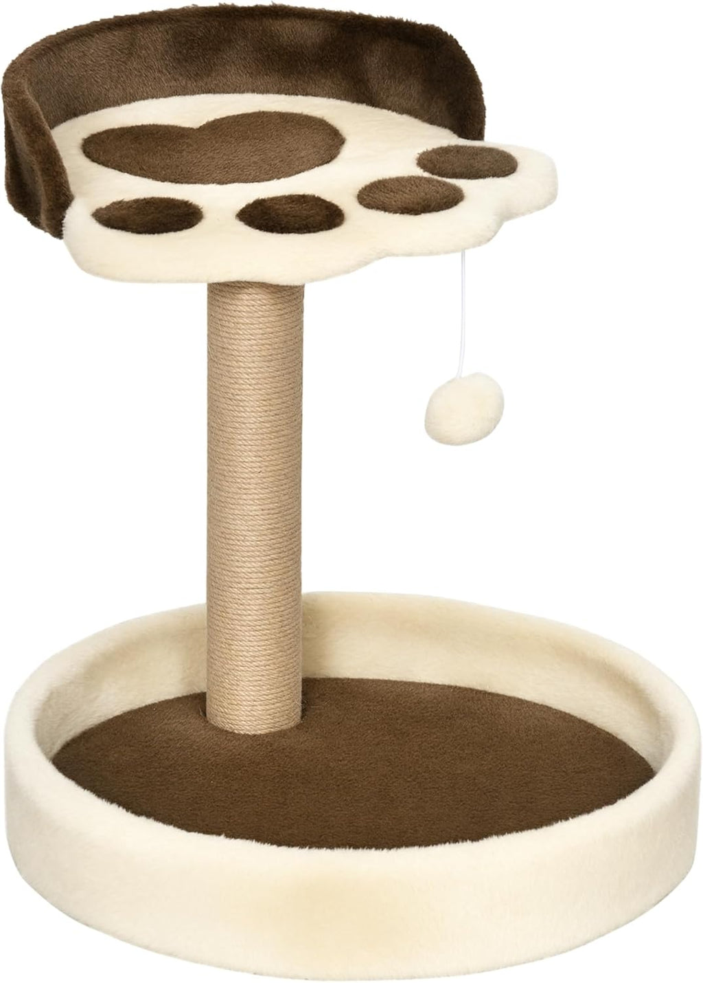 Tiragraffi Pawhut per Gatti a Forma di Zampa - 44x41 cm