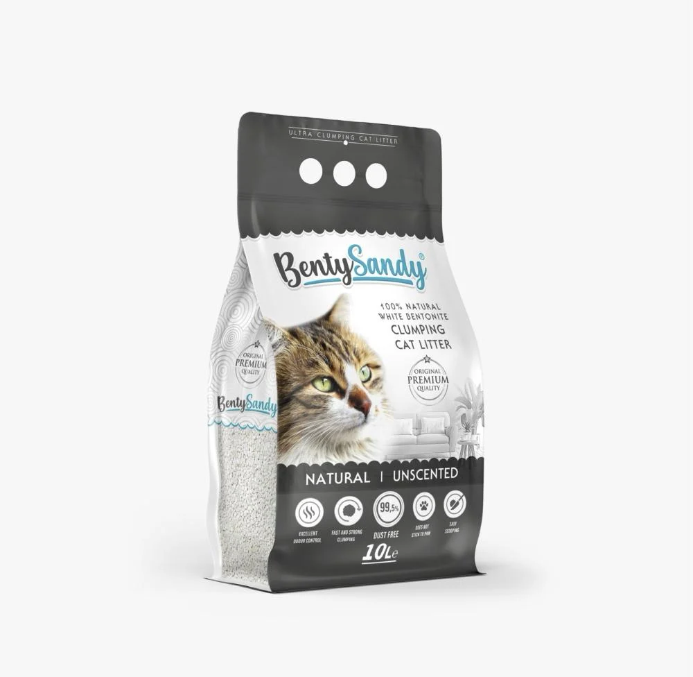 Lettiera BentySandy Natural Unscented 10L – Agglomerante Naturale Senza Profumo