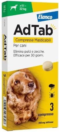 AdTab – Compresse masticabili per cani 11-22 kg (3 compresse da 450 mg)