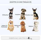 Trasportino PawHut 2 in 1 per Cani e Gatti, Grigio – 42x25x55cm