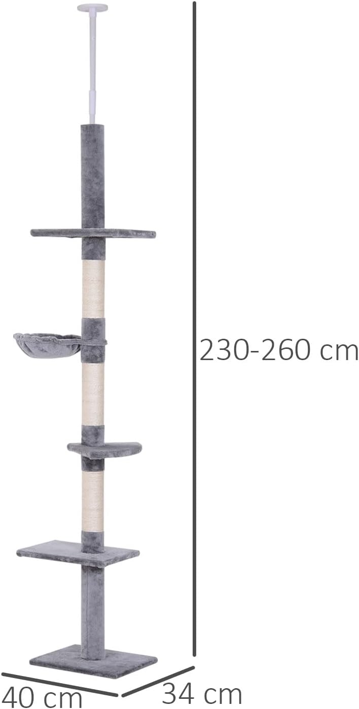 Albero tiragraffi a soffitto PawHut