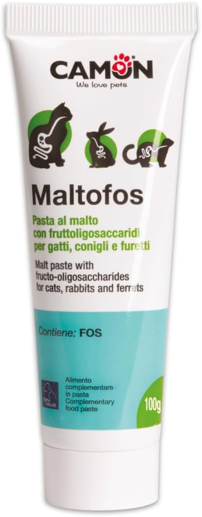 Camon Maltofos – Pasta al Malto con FOS per Gatti, Conigli e Furetti (100 g)