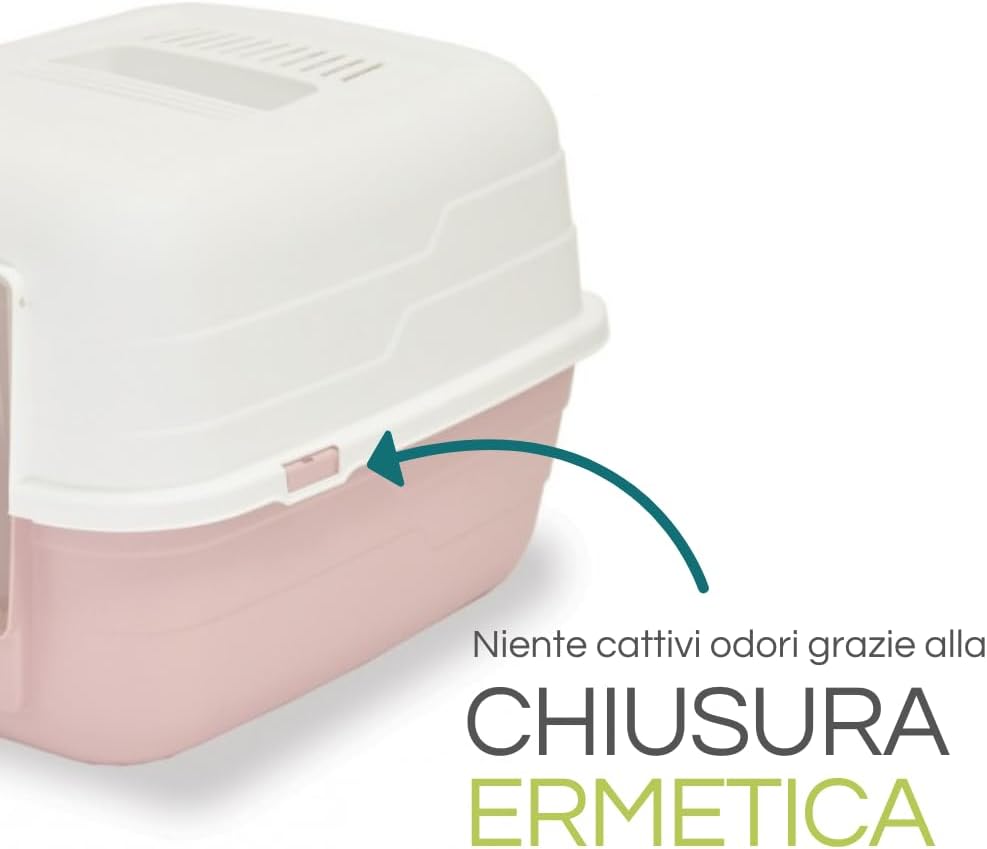 Lettiera Paluplus Box Chiusa – Porta Basculante & Filtro ai Carboni Attivi