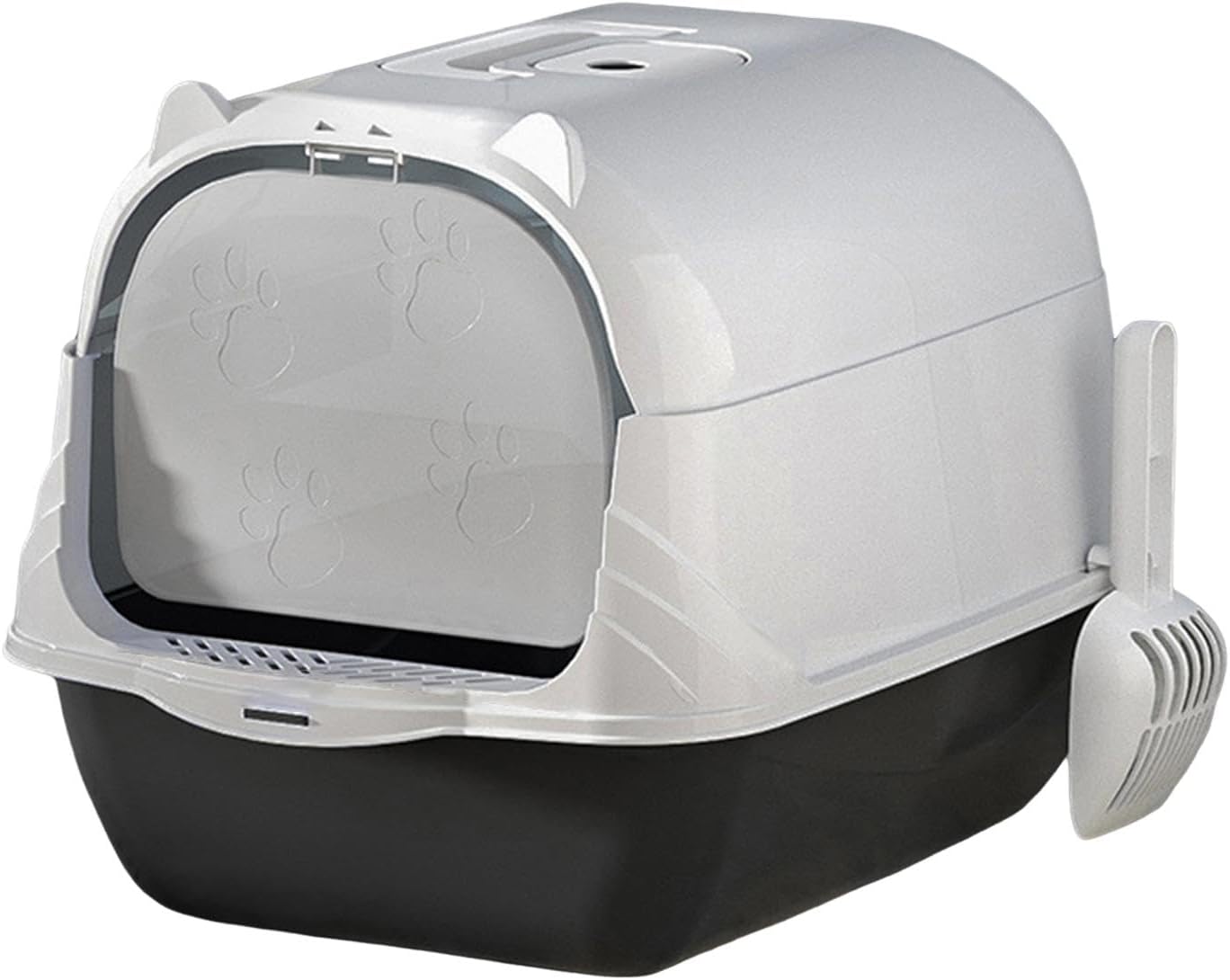 Lettiera PawwJoy Nera Alta 51×36×37 cm – Bacinella Profonda Anti-Spreco