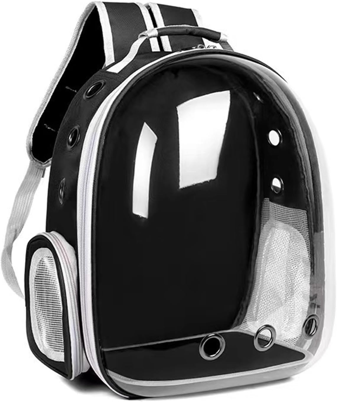 Zaino per Gatti con Bolle d'Aria Trasparente – Nero