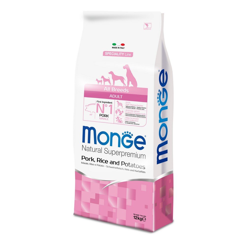 Monge Natural Superpremium – All Breeds Adult Maiale con Riso e Patate 12kg