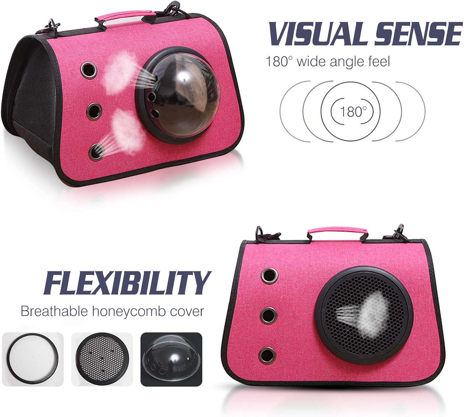 PETCUTE Trasportino Morbido e Pieghevole per Cani e Gatti – 40 x 25 x 25 cm,