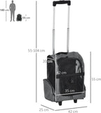 Trasportino PawHut 2 in 1 per Cani e Gatti, Grigio – 42x25x55cm