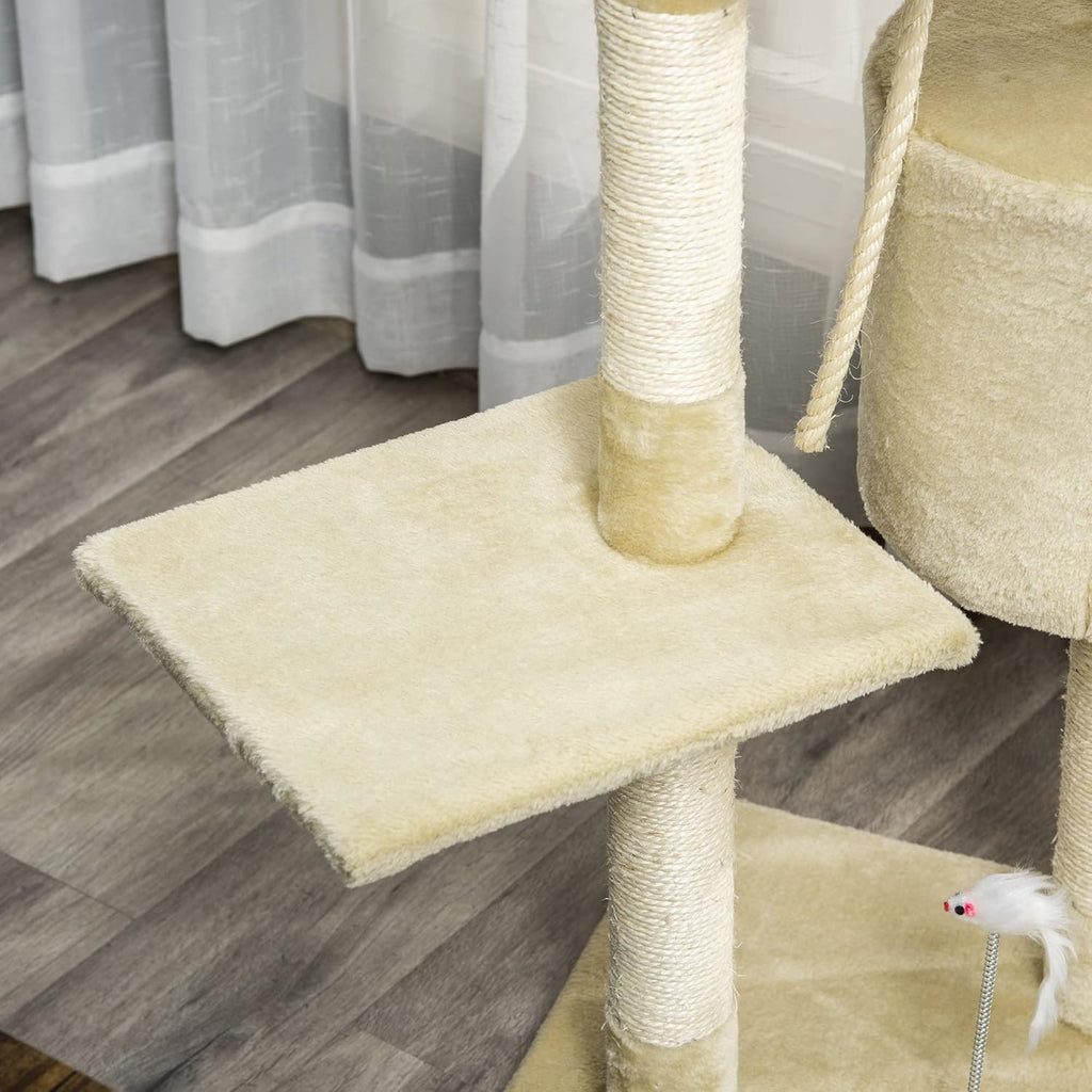 PawHut Albero Tiragraffi per Gatti – 75x40x112 cm, Beige