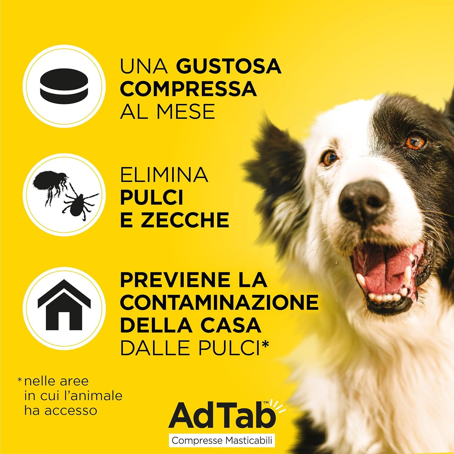 AdTab Compresse Masticabili per Cani 22–45 kg – Antiparassitario Lotilaner 900 mg (3 compresse)
