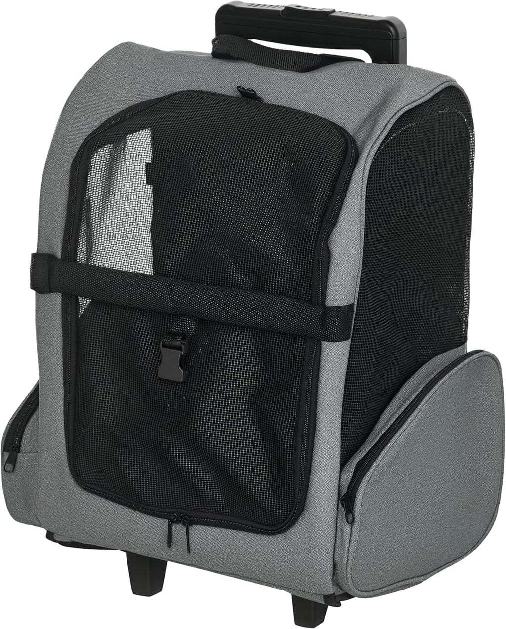 Trasportino PawHut 2 in 1 per Cani e Gatti, Grigio – 42x25x55cm