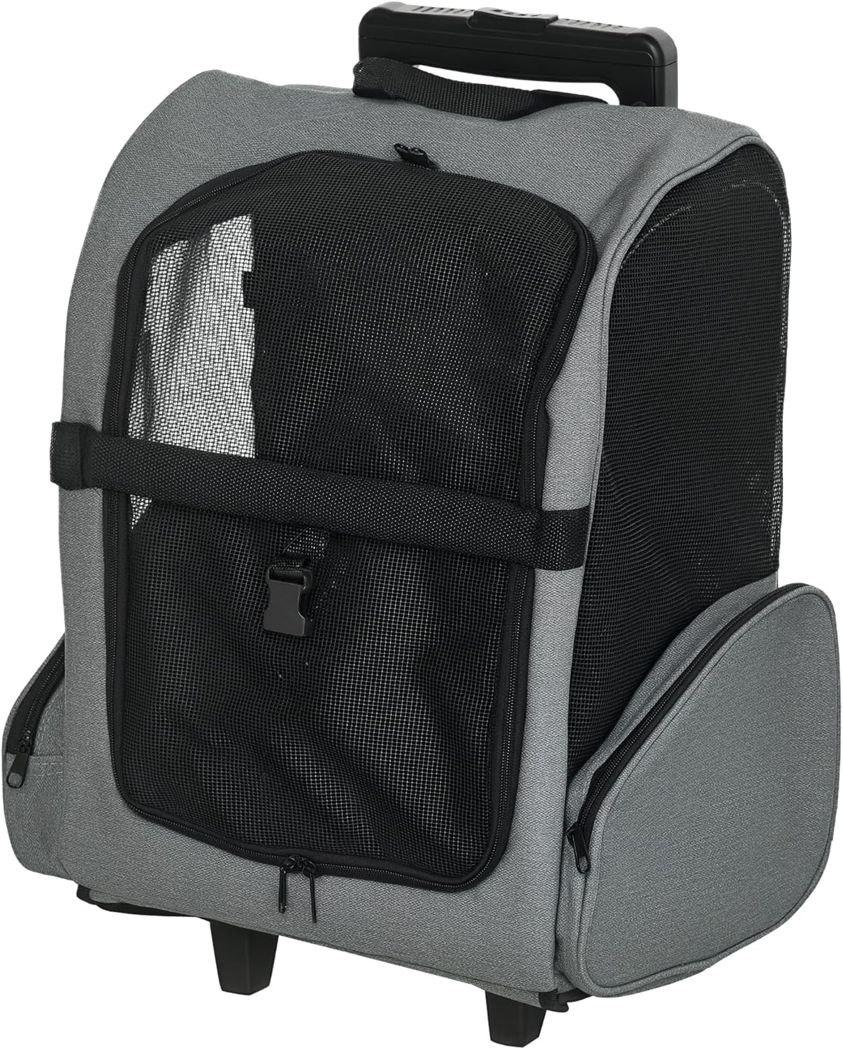 Trasportino PawHut 2 in 1 per Cani e Gatti, Grigio – 42x25x55cm