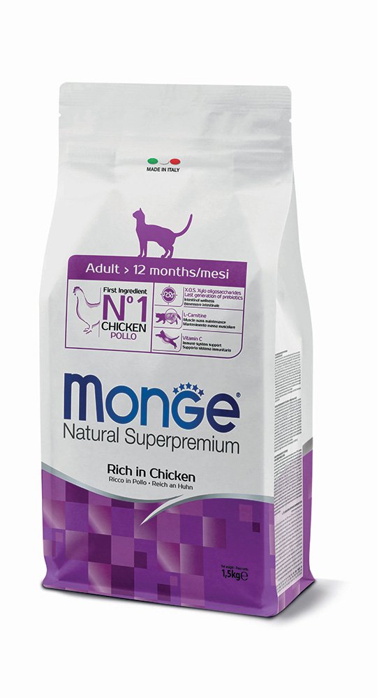 Monge Natural Superpremium Cat Adult – Ricco in Pollo 1,5kg