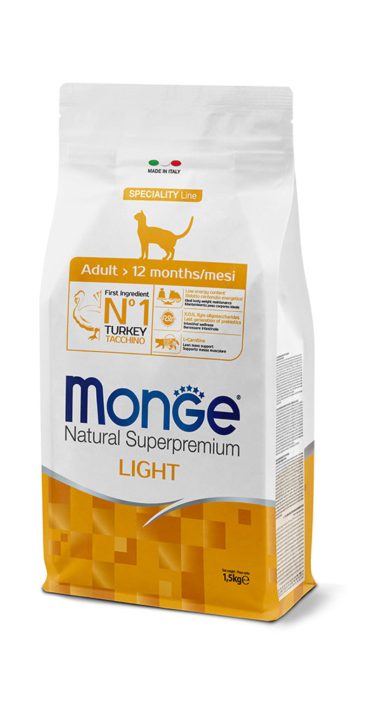Monge Natural Superpremium Cat Light – Tacchino 1,5kg