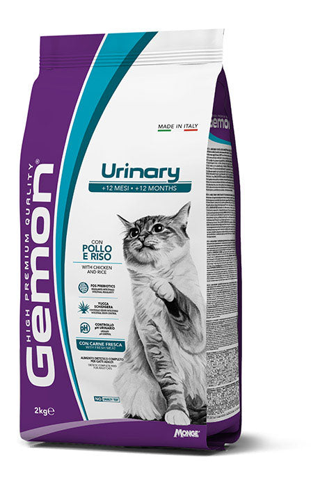 Gemon Urinary con Pollo e Riso – Alimento Secco Completo per Gatti Adulti, Formato 2 kg