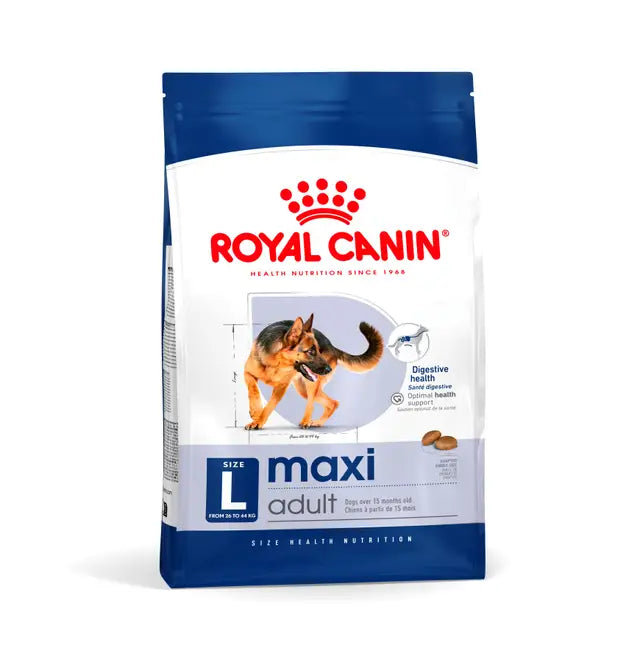 Royal Canin Maxi Adult – Alimento Secco Completo per Cani Adulti di Taglia Grande (26–44 kg), Formato 4 kg