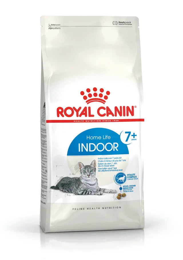 Royal Canin Indoor 7+ – Alimento Secco Completo per Gatti Adulti da 7 Anni in Su, Formato 400 g