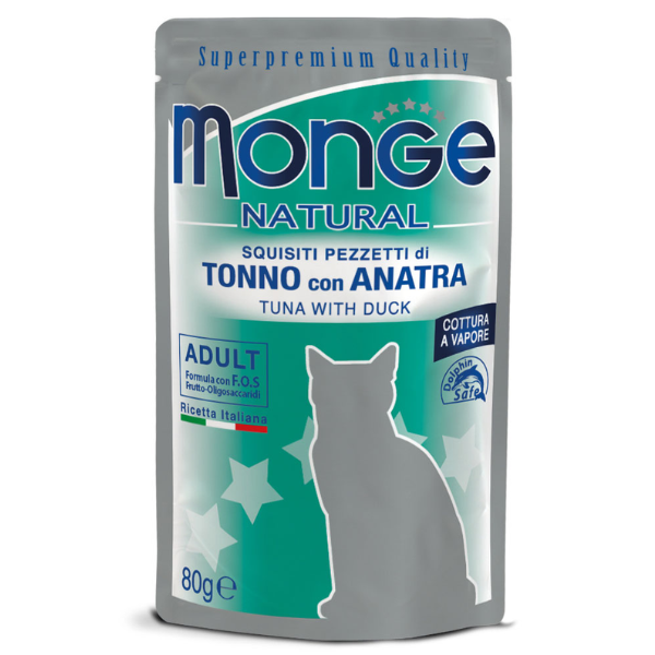 Monge Natural Gatto Adult – Tonno con Anatra 24x80g