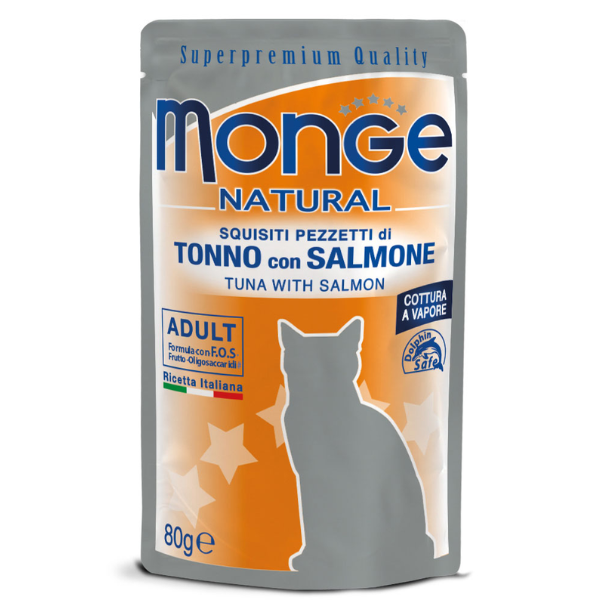 Monge Natural Gatto Adult – Tonno con Salmone 12x80g