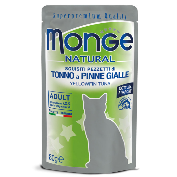 Monge Natural Gatto Adult – Tonno a Pinne Gialle 12x80g