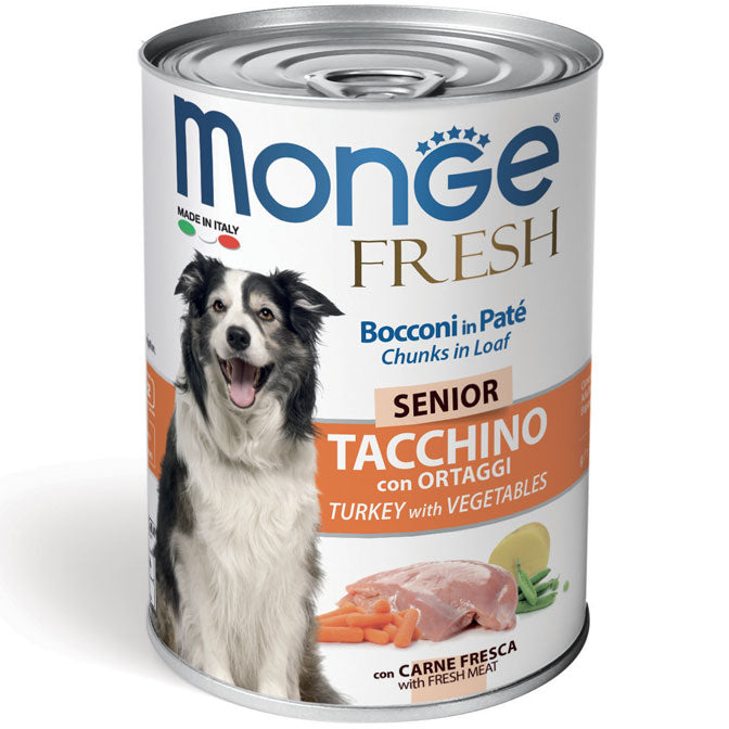 Monge Fresh Senior Tacchino con Ortaggi – 12x400g