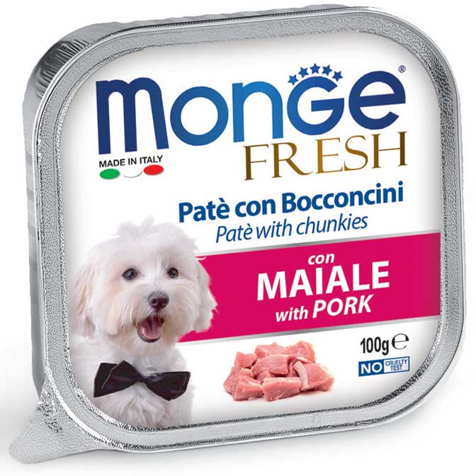 Monge Fresh Paté con Bocconcini Maiale – 16x100g