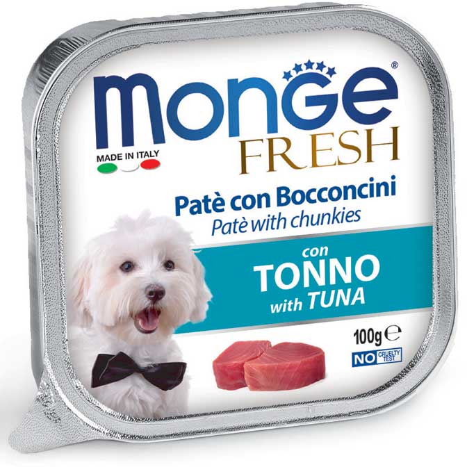 Monge Fresh Paté con Bocconcini Tonno – 16x100g
