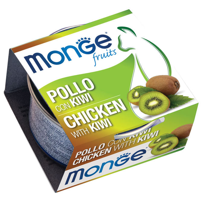 Monge Fruits Gatto Pollo con Kiwi – 24x80g