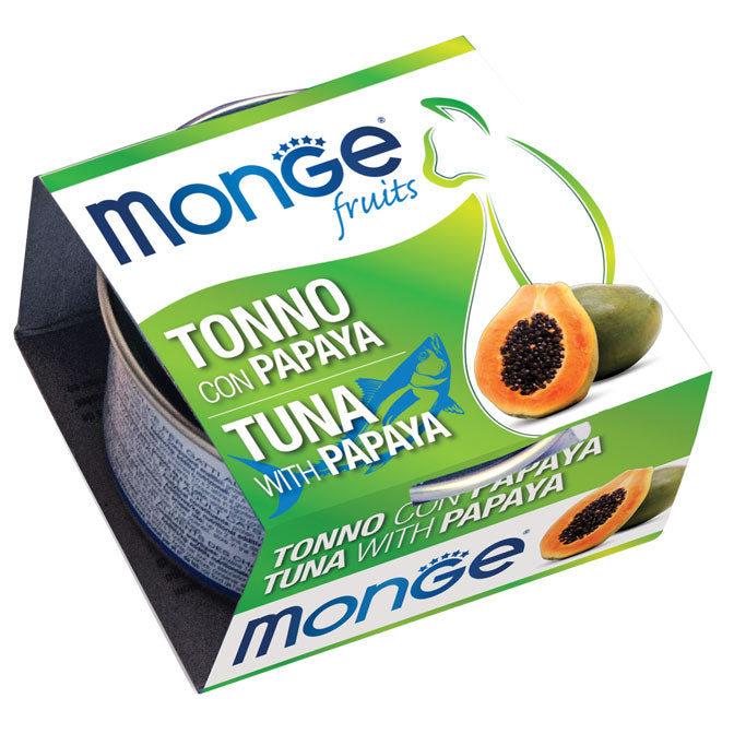 Monge Fruits Tonno con Papaya – 24x80g